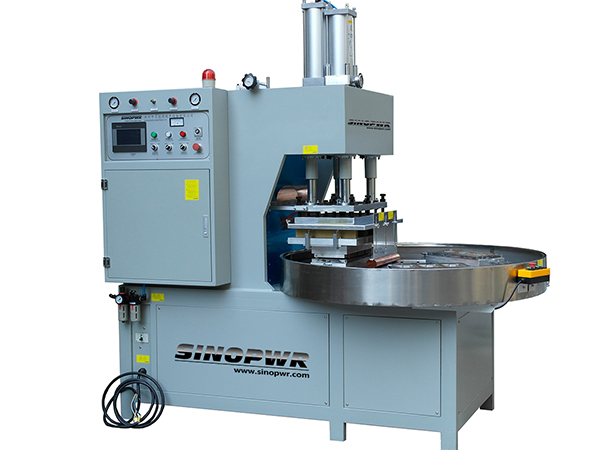 High frequency round table weld and cut machine