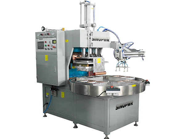 Turntable high frequency plastic blister weld&cut machine